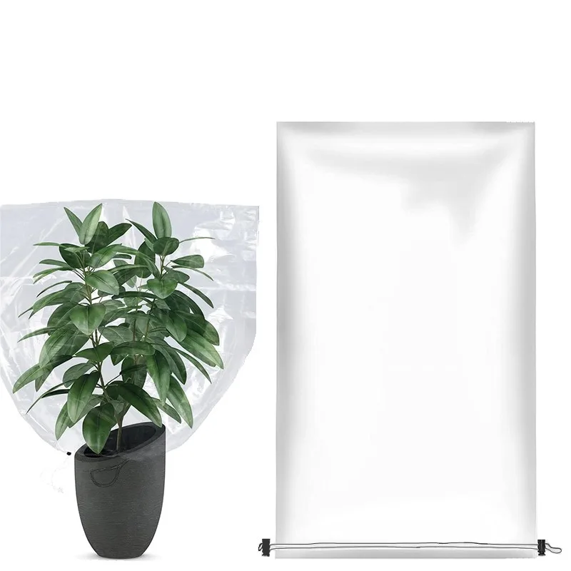 5 Pcs Frost Protection Outdoor Plants High-Performance Transparent Greenhouse Cover Bag PE Plant Rain Protector Waterproof