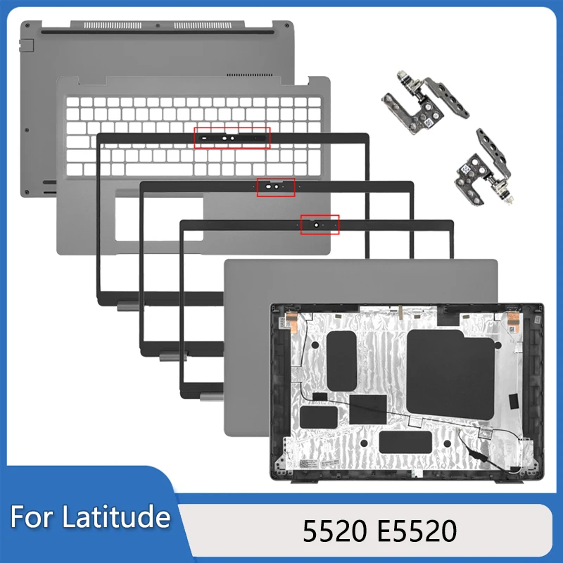 

Новый чехол для ноутбука Latitude 5520 E5520, задняя крышка с ЖК-дисплеем/передняя рамка/подставка для рук/нижняя часть/петли