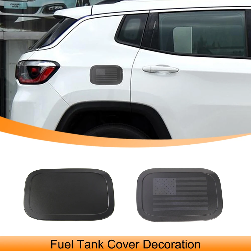 Car Fuel Tank Cap Decoration Cover Trim for Jeep Compass 2017 2018 2019 2020 2021 2022 2023 Exterior Accessories Aluminum Alloy