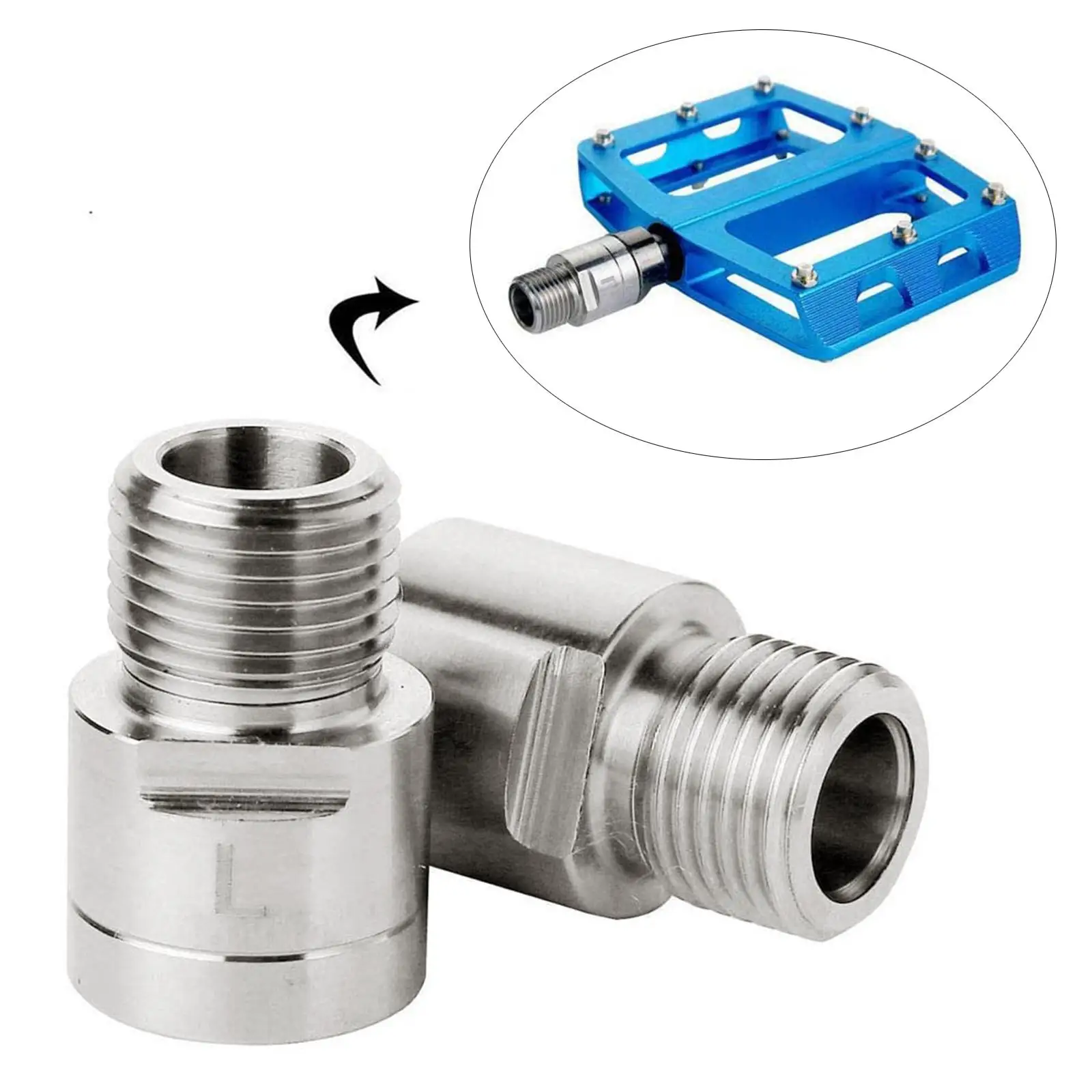 

1Pair Folding Bike Pedal Extenders Bicycle Pedal Spacers for MTB Road 9/16 Inch Bike Pedal Adapters Spacers Bike Parts