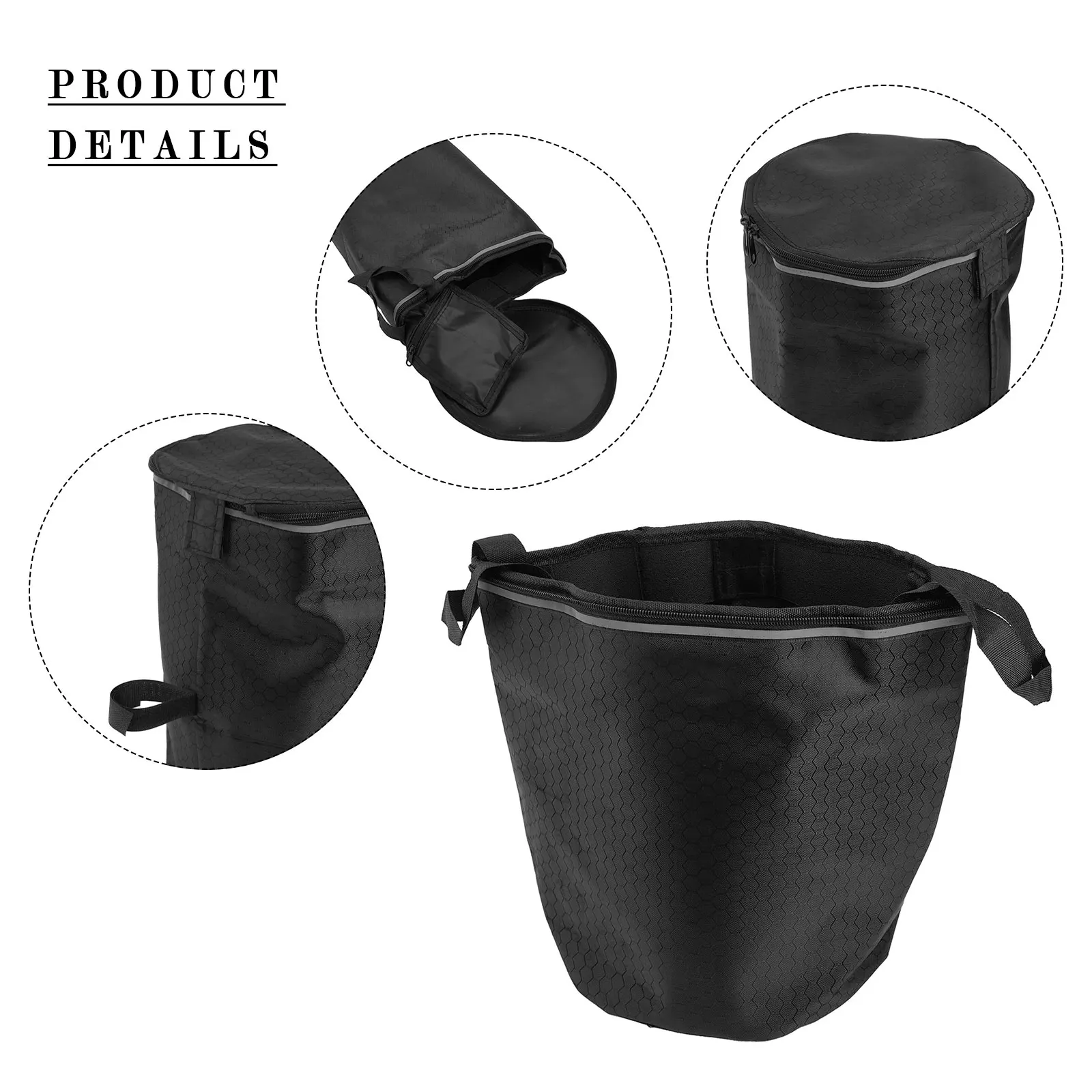 Double Zipper SCOOTER FRONT BASKET Easy To Disassemble Reflective Strips Waterproof Waterproof Cloth Easy To Fold