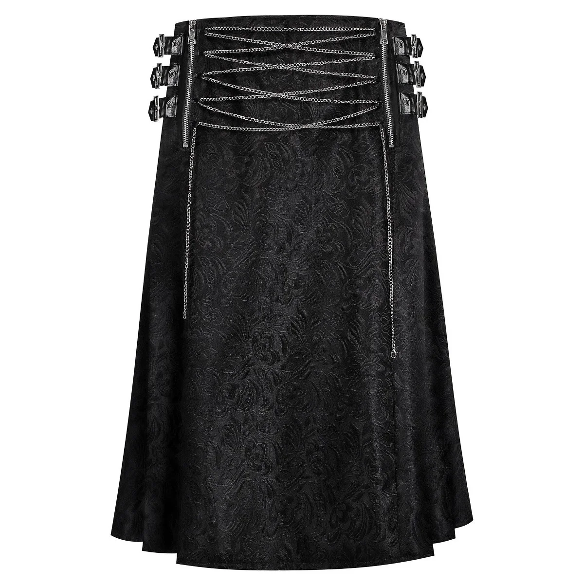 Falda de cuero unisex para hombre, talla grande, ropa informal, estilo gótico, punk, rock, medieval, escocés, primavera y otoño