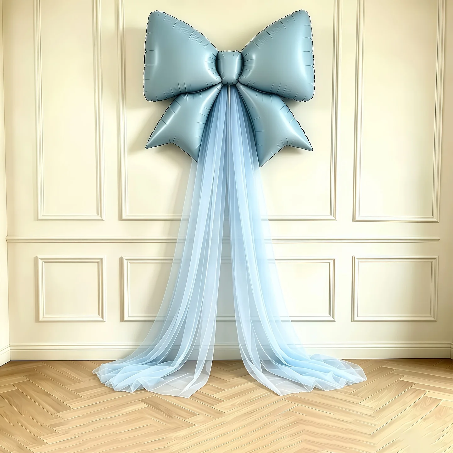 Romantische grote vlinderballon van aluminiumfolie, chiffon set, voor bruiloften, verlovingen, vrijgezellenfeesten, verjaardagsfeestjes