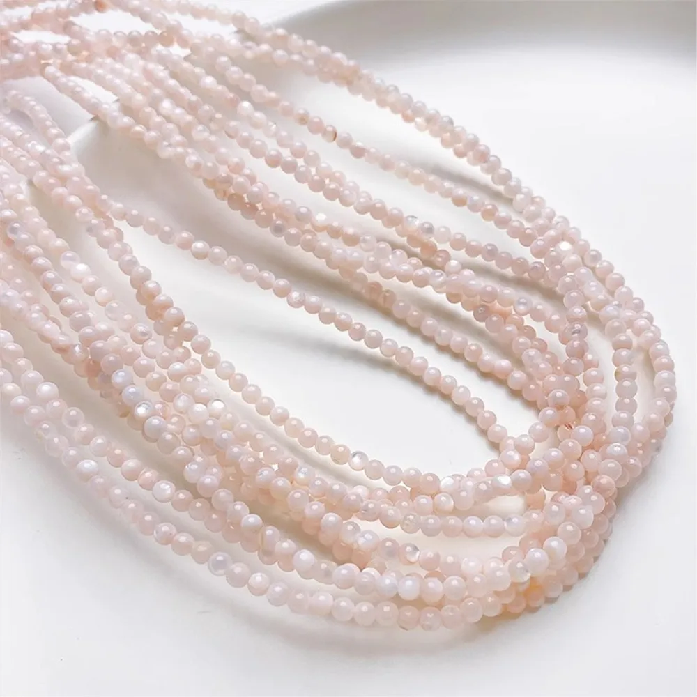 

3mm Natural Pink Shell Beads Round Beads Loose Beads Handmade DIY Beaded Bracelets Necklaces Ear Accessories Materials L427 L427