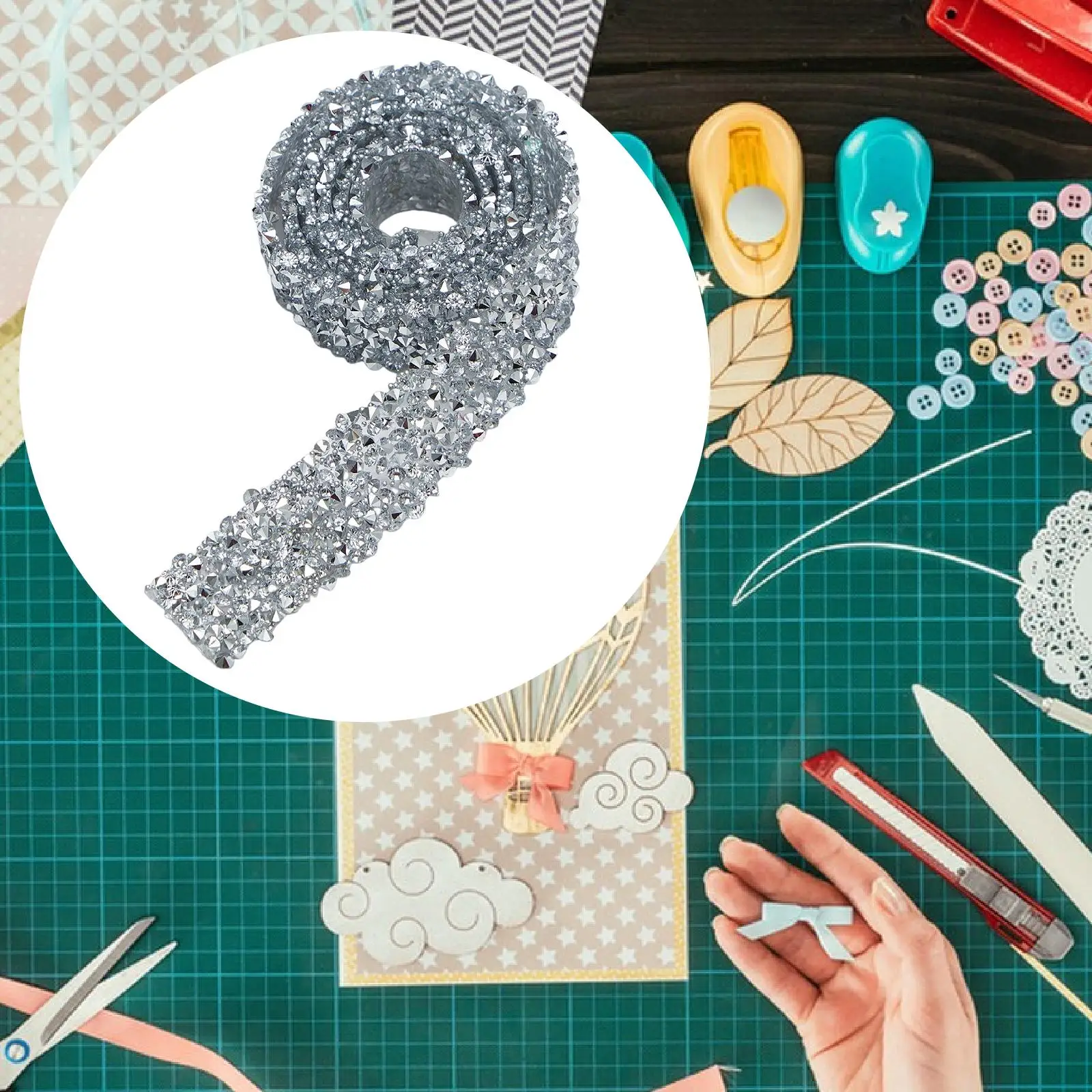 التصاق الذاتي شريط من حجر الراين تقليم 90 سنتيمتر ديكور المنزل بريق قطاع ملصق للأكواب الحرف سيارة عيد ميلاد سكرابوكينغ