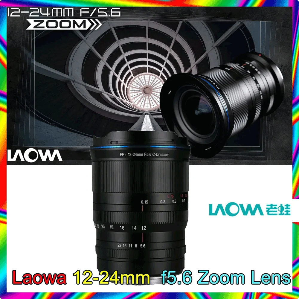 بصريات فينوس-Laowa عدسة تركيز يدوية بزاوية واسعة للغاية ، إطار كامل ، عدسة تكبير F5.6 ، سوني فاي ، كانون RF ، نيكون Z ، ليكا M ، L ، 12-24