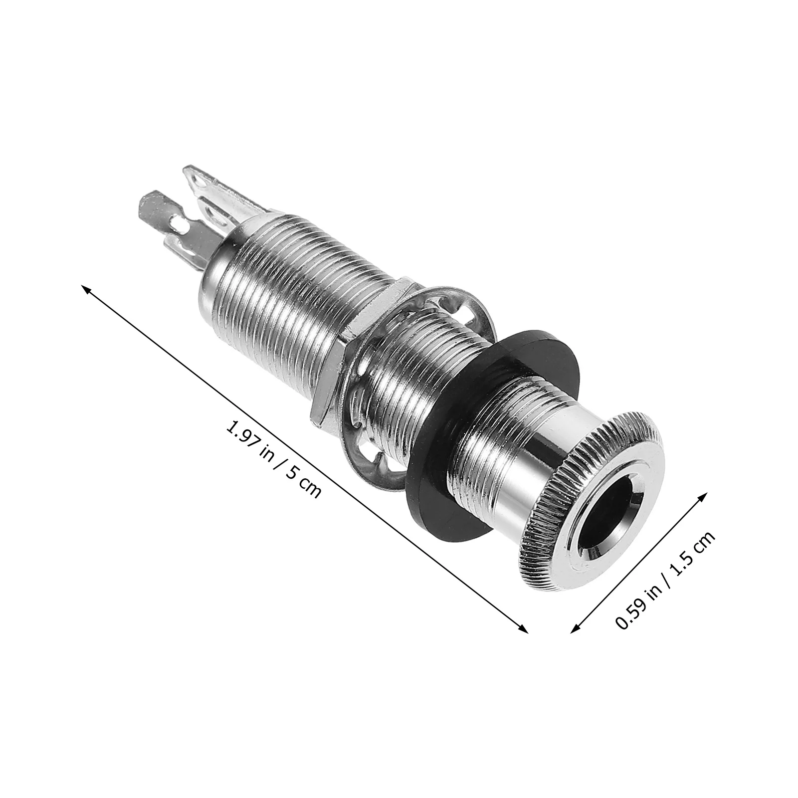 

4 Pin Barrel Jack Cylinder Stereo Socket Flush Mount Replacement for Electric Guitar Bass High Sensitivity Output Jack