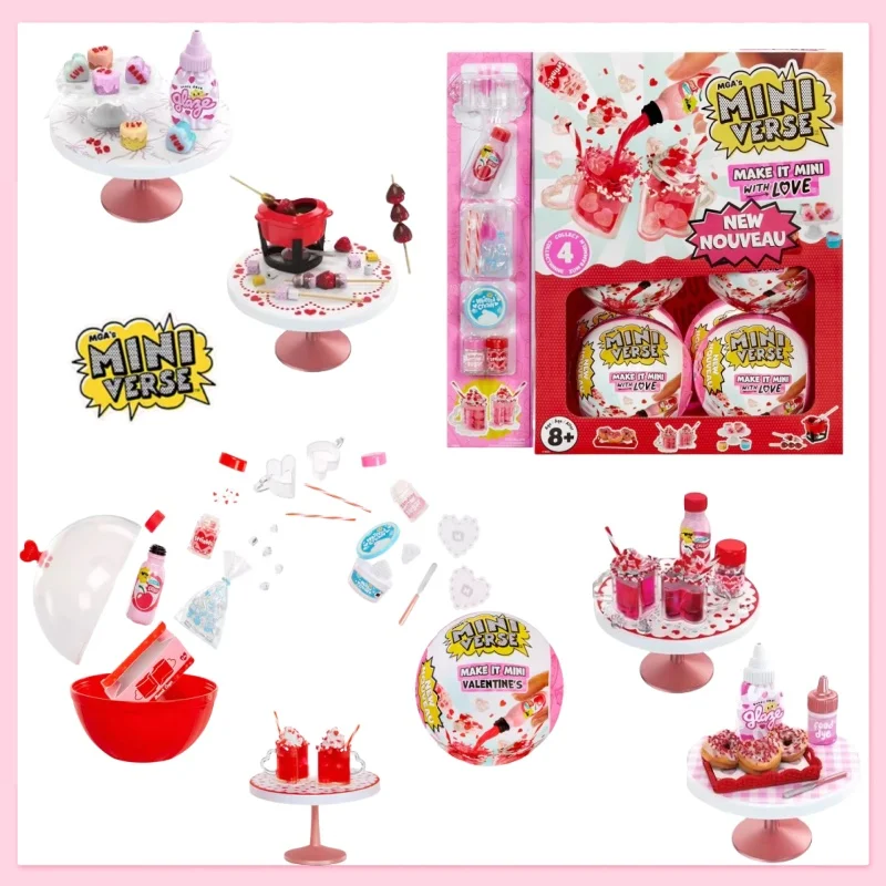 

Оригинальный новый MGA MiniverseMake It, мини-слепая коробка ко Дню святого Валентина, модель «сделай сам», миниатюрная загадочная коробка-сюрприз, подарки для детей
