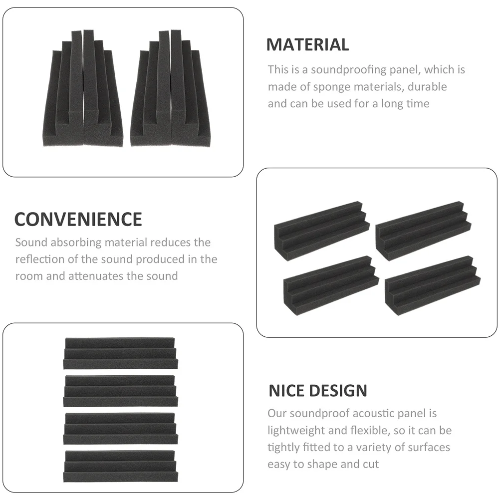 

12pcs Bass Traps Acoustic Foam Panels Soundproofing Wall Tiles For Studio Recording Room Noise Reduction Tool Sound
