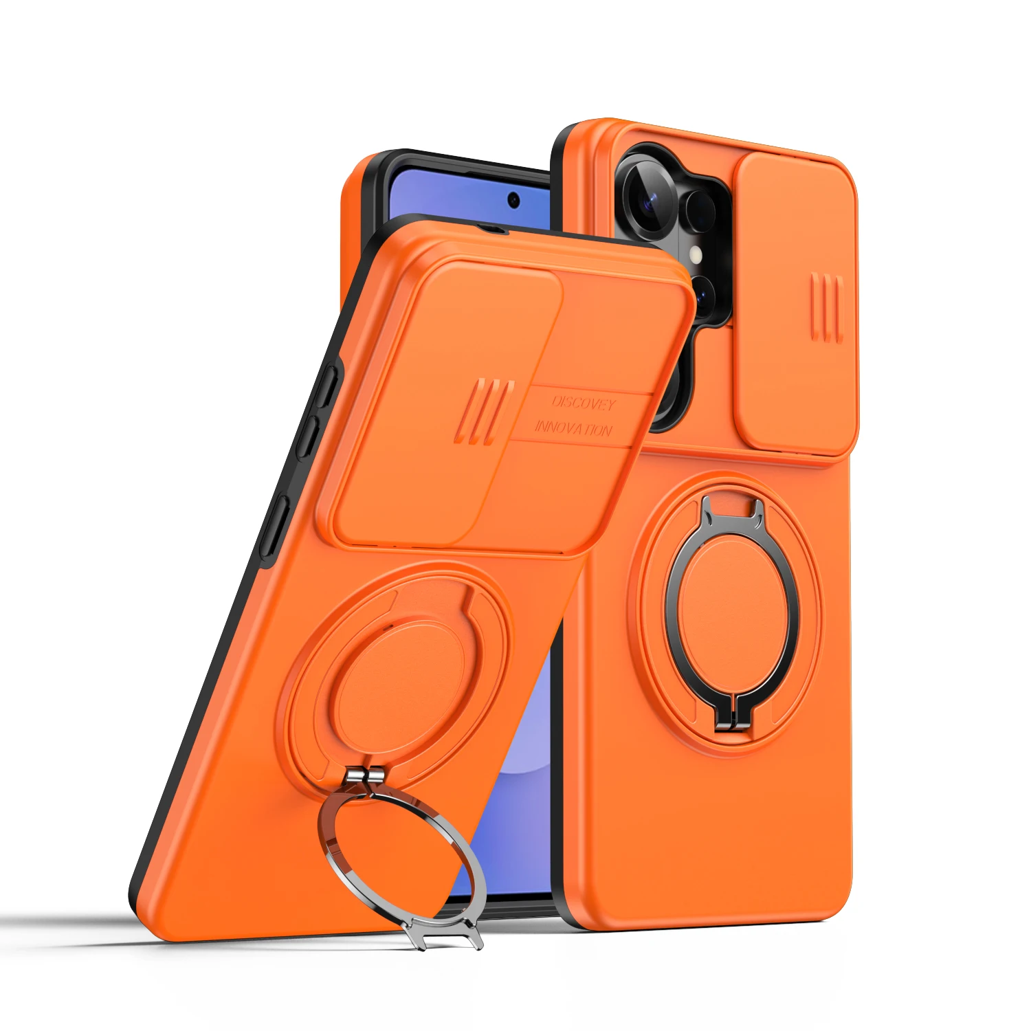 Magnetic Ring Stand Phone Case For Samsung Galaxy S26 Ultra S26+ Slide Camera Lens Protection TPU Frame Plastic Back Cover