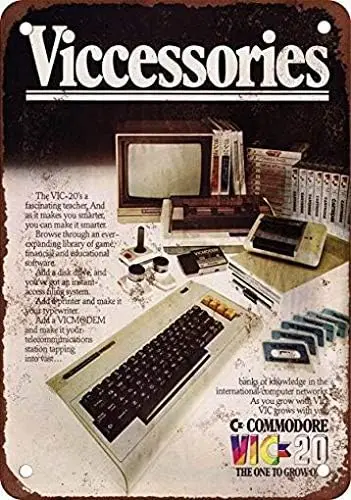 1983 Commodore VIC-20 Computer Accessories Vintage Look Reproduction Metal Tin Sign 8X12 Inches