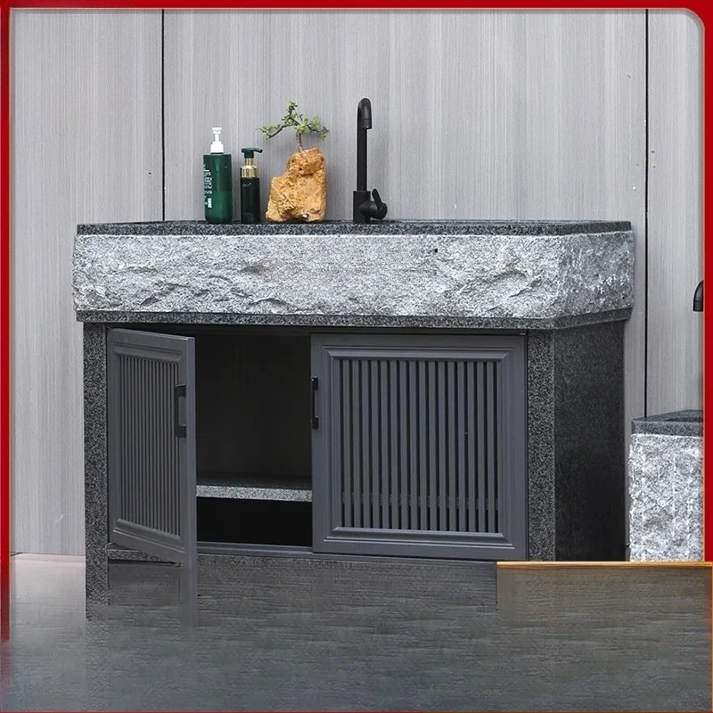 D7-1 Outdoor Granite Laundry Pool Outdoor Courtyard Washbasin Balcony Whole Stone Integrated Pool