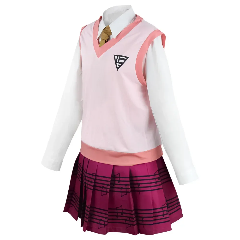 Kaede Akampetrol Anime recruté anronpa Kaede Akampetrol Cosplay Costume, perruque JK Uniforme Costumes, Halloween Costumes pour femmes