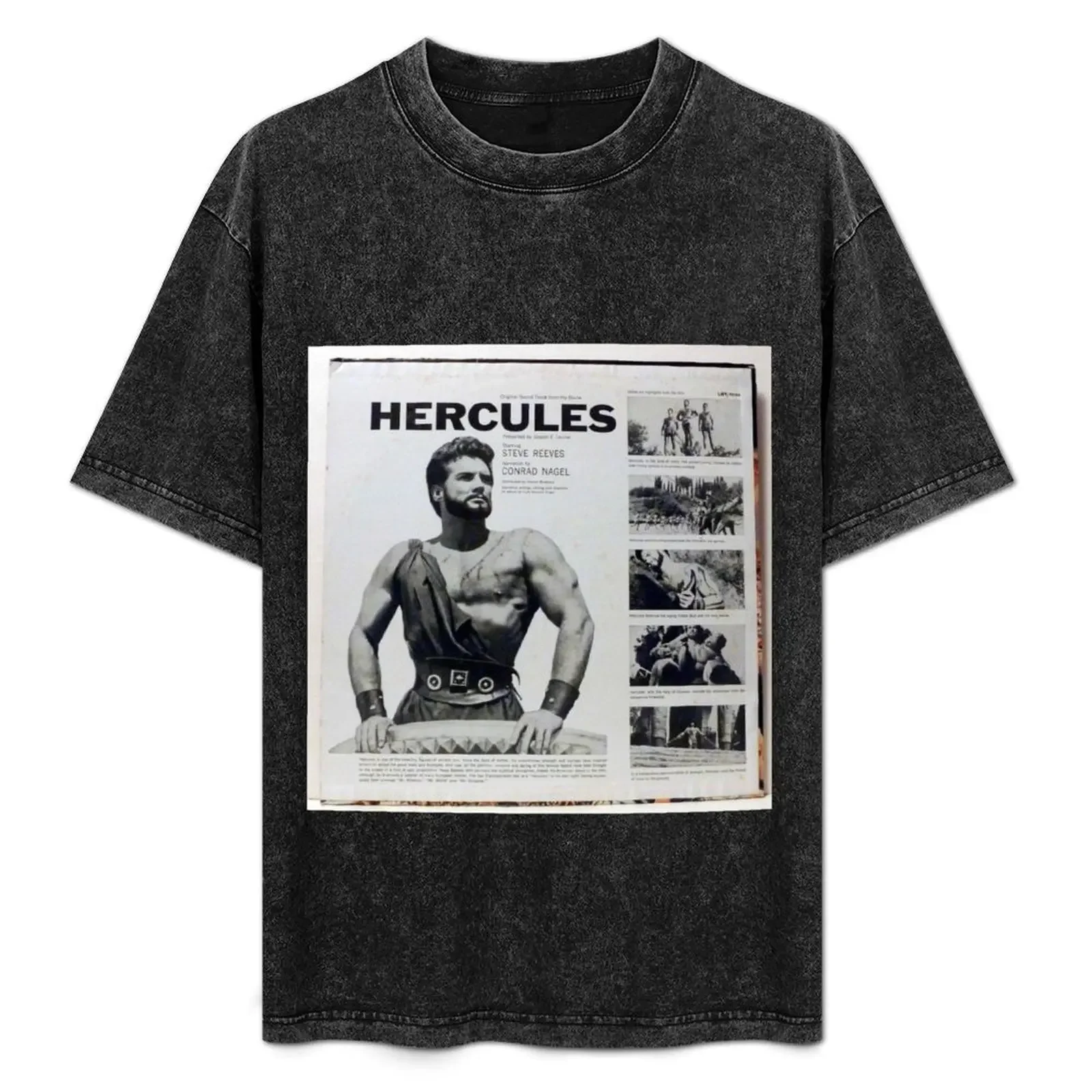

Hercules, Steve Reeves, OST, back cvr T-Shirt sublime Man t-shirt anime t shirts mens t shirts top quality