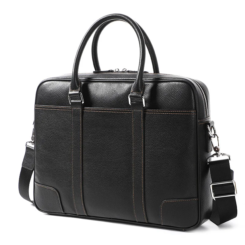 Valigetta classica da uomo d'affari Borse da uomo in vera pelle Borsa da spalla per laptop da uomo di moda Borsa Valigetta da uomo in pelle di mucca