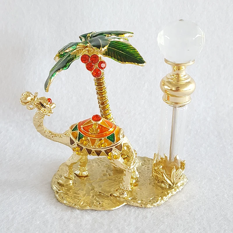 4ml Animal Hummingbirds Rabbit Camel Mermaid Sea Horse Metal Refillable Perfume Oil Attar Bottle Glass Gift Wedding Home Decorat