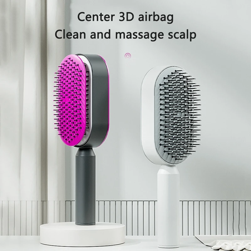 Brosse à cheveux pour massage du cuir chevelu pour femme, peigne anti-leges, auto-livres, outils de coiffure C