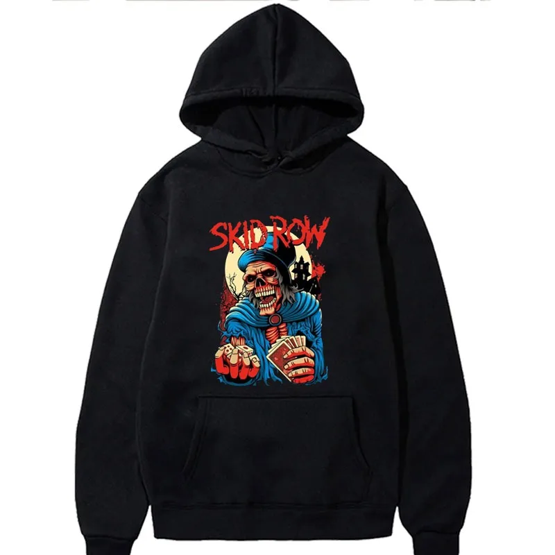 

2023Skid Row Band Hoodie Collection Long Sleeve Men's and Women's Pullover Stylish Warm Retro Sweatshirt Size XS-3XL