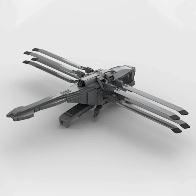 Modelo de avión militar, ladrillos de construcción Moc V2, bloques tecnológicos de combate ornitóptero, regalos, juguetes de Navidad, conjuntos DIY de montaje