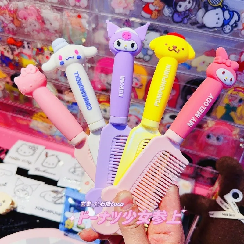 

New Kawaii Sanrio Comb My Melody Cinnamon Roll Cute Cartoon Fashion Dressing Comb Relaxing Scalp Student Cleaning Supplies Gift