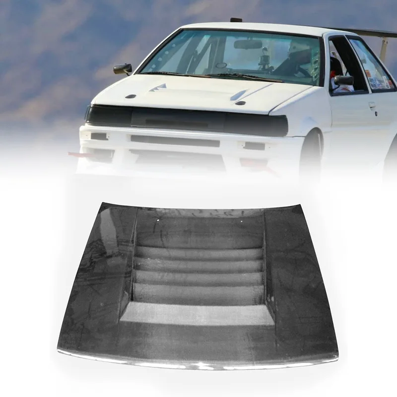 For AE86 Levin Exterior D1 Type Vented Hood Engine Cover Body Shell Auto Replacement Tuning Modification Spare Part