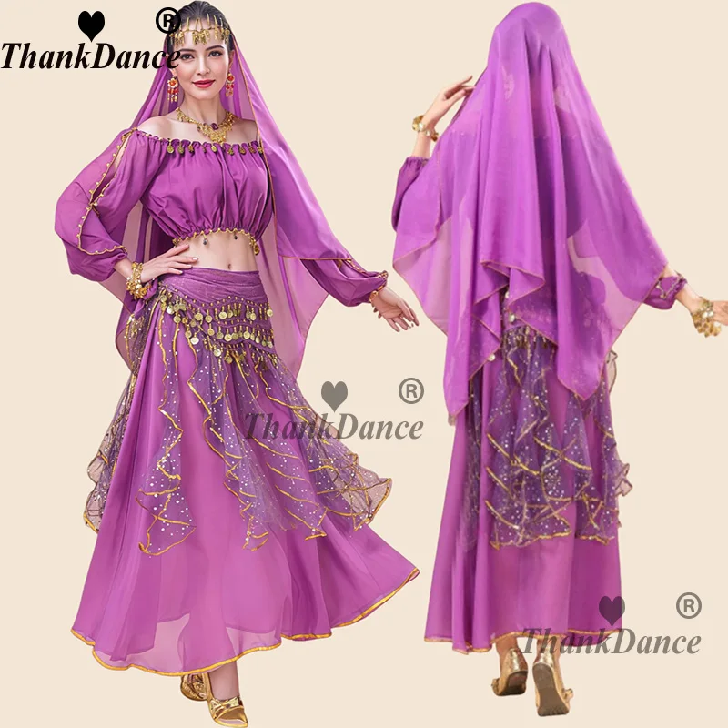 Belly Dance Costumes Women Bollywood Indian Egyptian Belly Dance Dance For Adult For Women 4pcs Oriental Dance Costumes Clothing