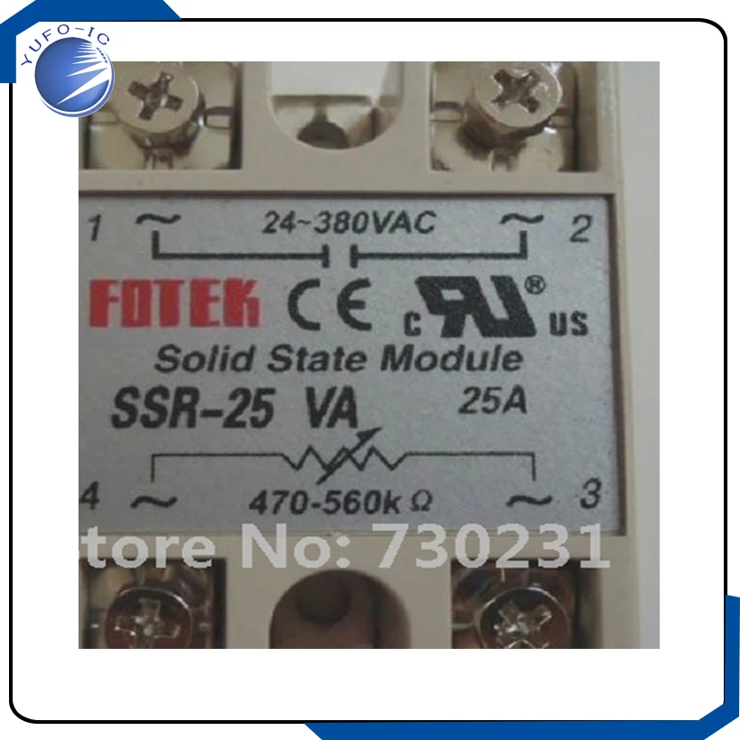 Free Shipping 1pcs  Resistor Type Soild State Relay SSR-25VA 25A 24-380VAC new good KF