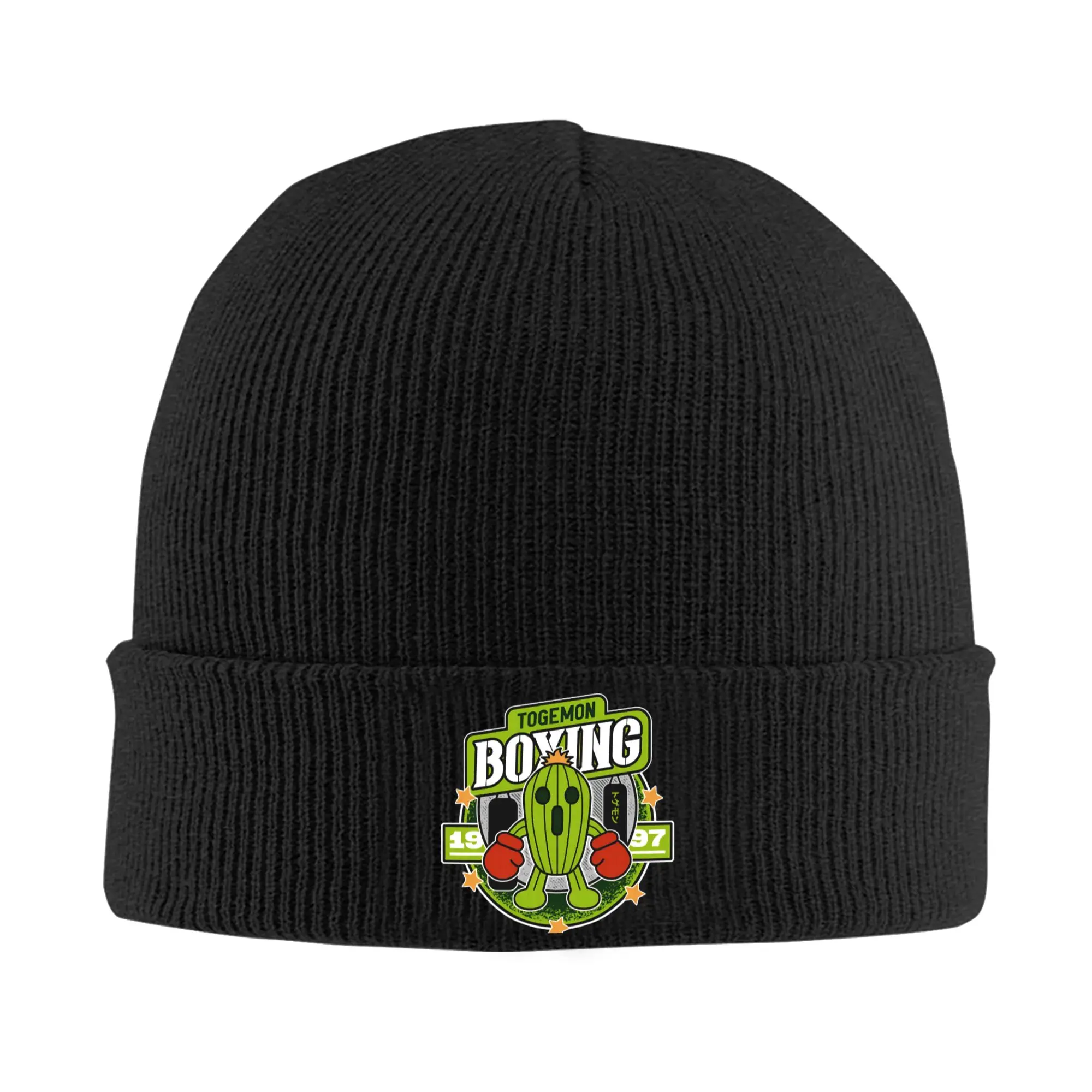 Togemon Boxing Digital Monster Digimon Knitted Caps Women's Men's Skullies Beanies Winter Hats Acrylic  Casual Melon Cap