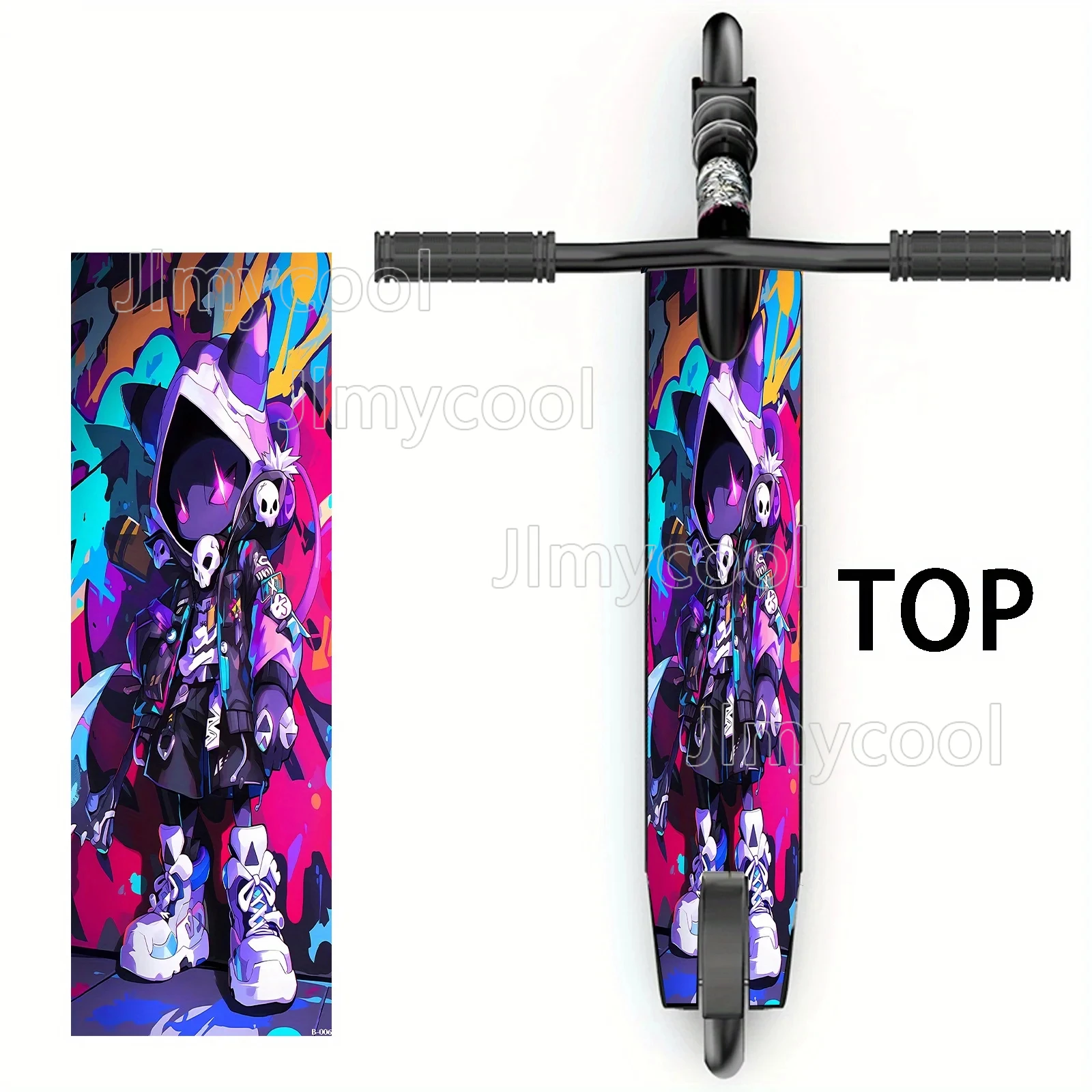 

1 Large Cyberpunk Pattern Scooter Sticker, DIY Decorative Vinyl/Scooter Body Custom Kit - For Electric Bikes/Portable Folding