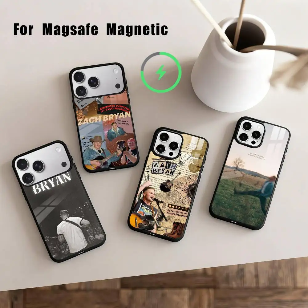 

Singer Z-Zach Bryan Phone Case For iPhone17,16,15,14,13,12,11 Plus,Pro Max Magnetic For Magsafe Wireless Charging