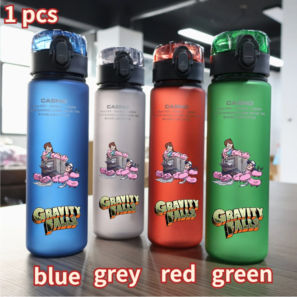 Disney Gravity Falls 560ML kubek na wodę Mabel o dużej pojemności przenośna plastikowa butelka do picia Kawai dla dorosłych na świeżym powietrzu