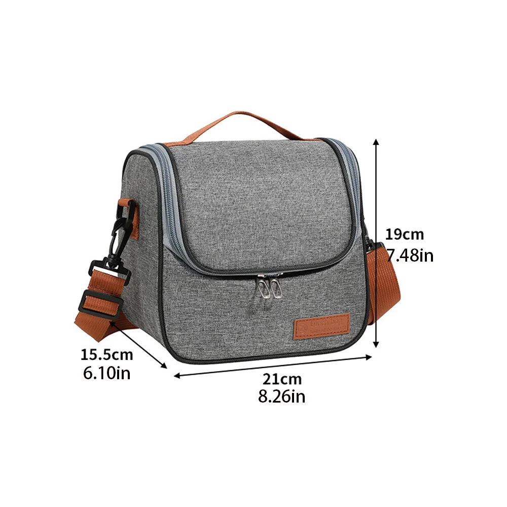 عبوات ثلج لحفظ الطعام الطازج، عبوات وجبات نزهة ذات سعة كبيرة، أكياس معزولة يدويًا، وحزم غداء معزولة عبر الجسم A-DH #2