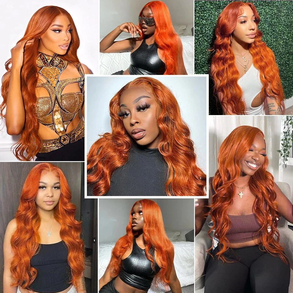 Body Wave Bundle Human Hair Brazilian Hair Ginger Orange Bundle 1/3/4 Virgin Hair 30 Inch Original Hair Extensions