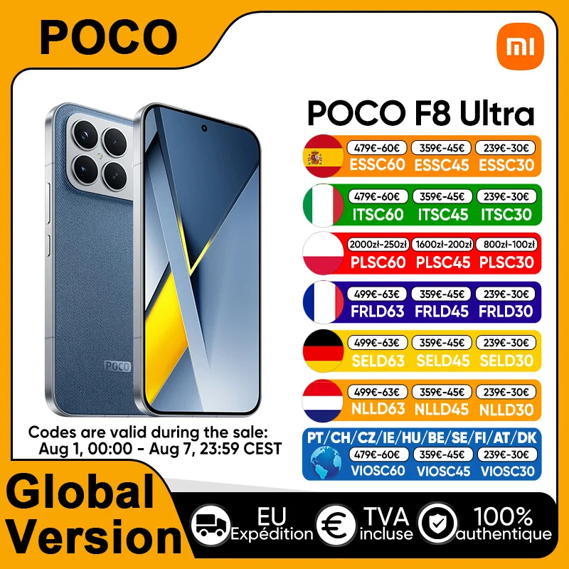 Globale Version POCO F8 Ultra 5G Smartphone Snapdragon ®   8 Elite Gen 5 6,9-Zoll AMOLED-Display mit Augenschutzfunktion, 100W HyperCharge, 6500mAh, NFC