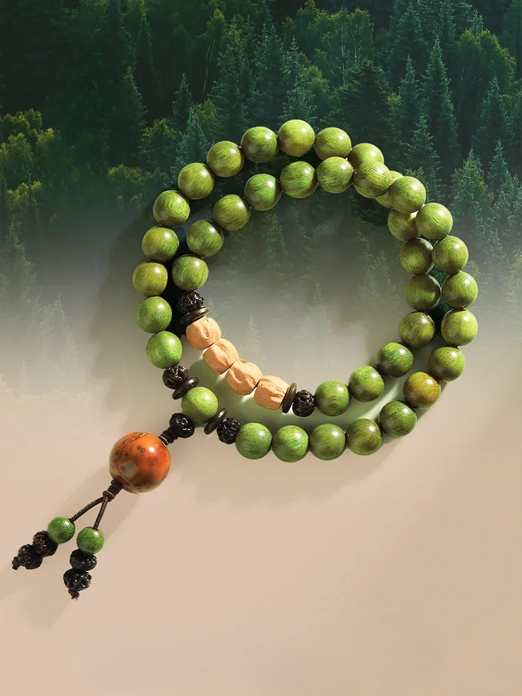 

UMQ Natural Guajacwood Bracelet Women's Wooden Buddha Beads Passion Fruit Seed Bracelet Couple Gift Men