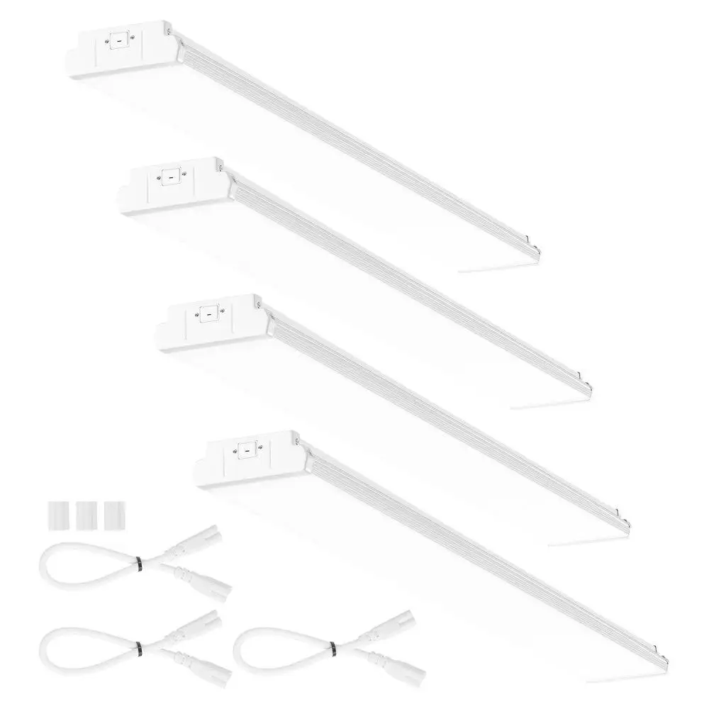 

Wraparound Light 4FT 50W 5500LM Flush Mount 4-Pack 6500K Daylight for Kitchen for garage Office Laundry ETL Listed