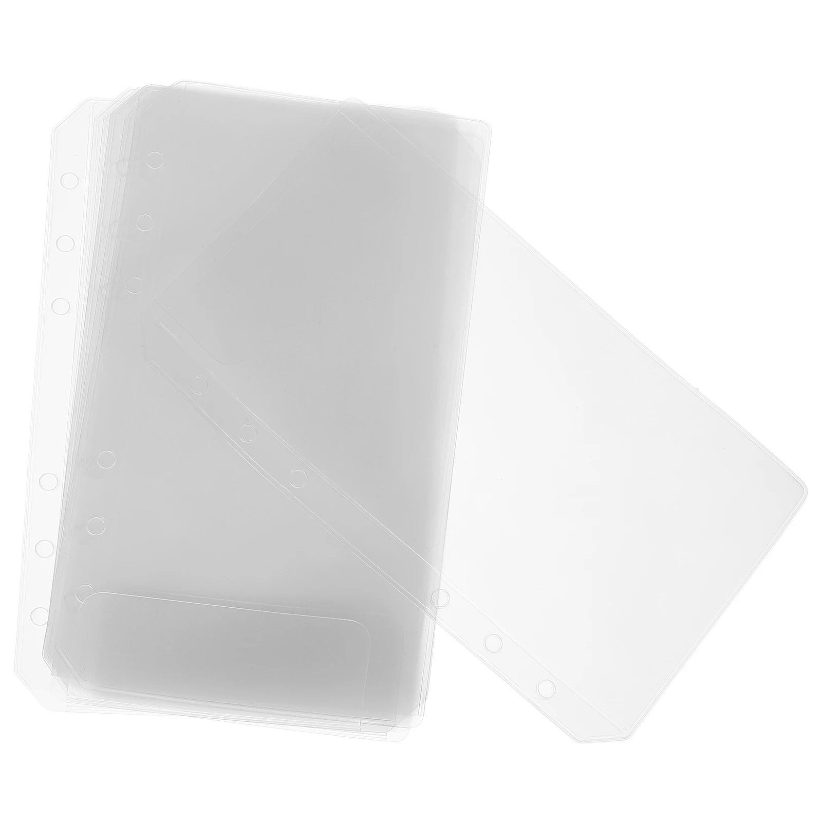

10pcs A5 Binder Pocket Transparent Bill Storage Bag Waterproof Pvc Document Organizer For Office School Business Travel