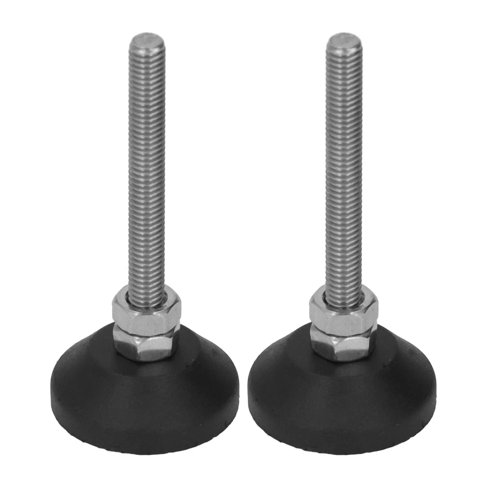 2PCS Furniture Glide Swivel Leveling Mounts Adjustable Nylon Rubber Base Leveling Pads D30xM6x50