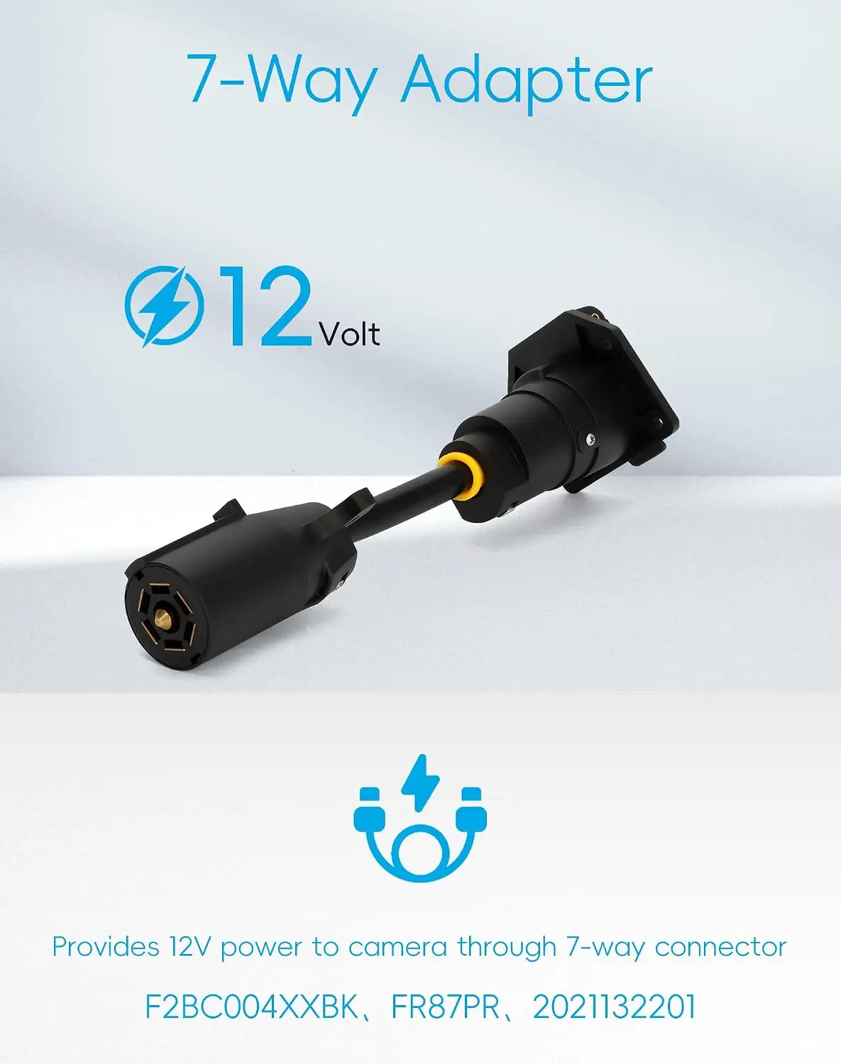 7-Way Adapter with Power Switch for RV Camera System Compatible with Furrion Vision S US Standard