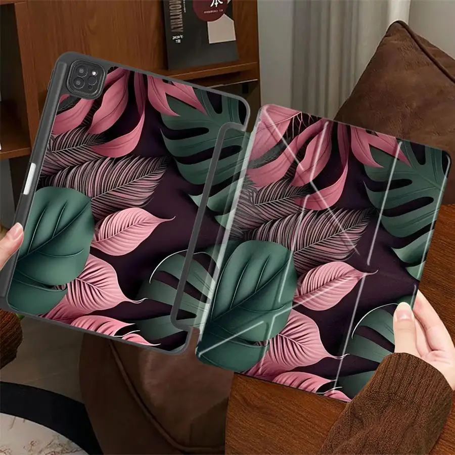 

Tablet Case For iPad Air 4 5 M3 M2 M4 11inch Pro 11th 10th 9th 8th 7th 12.9inch Mini 6 7 Pro 2025 Holder Cover Botanical Pattern