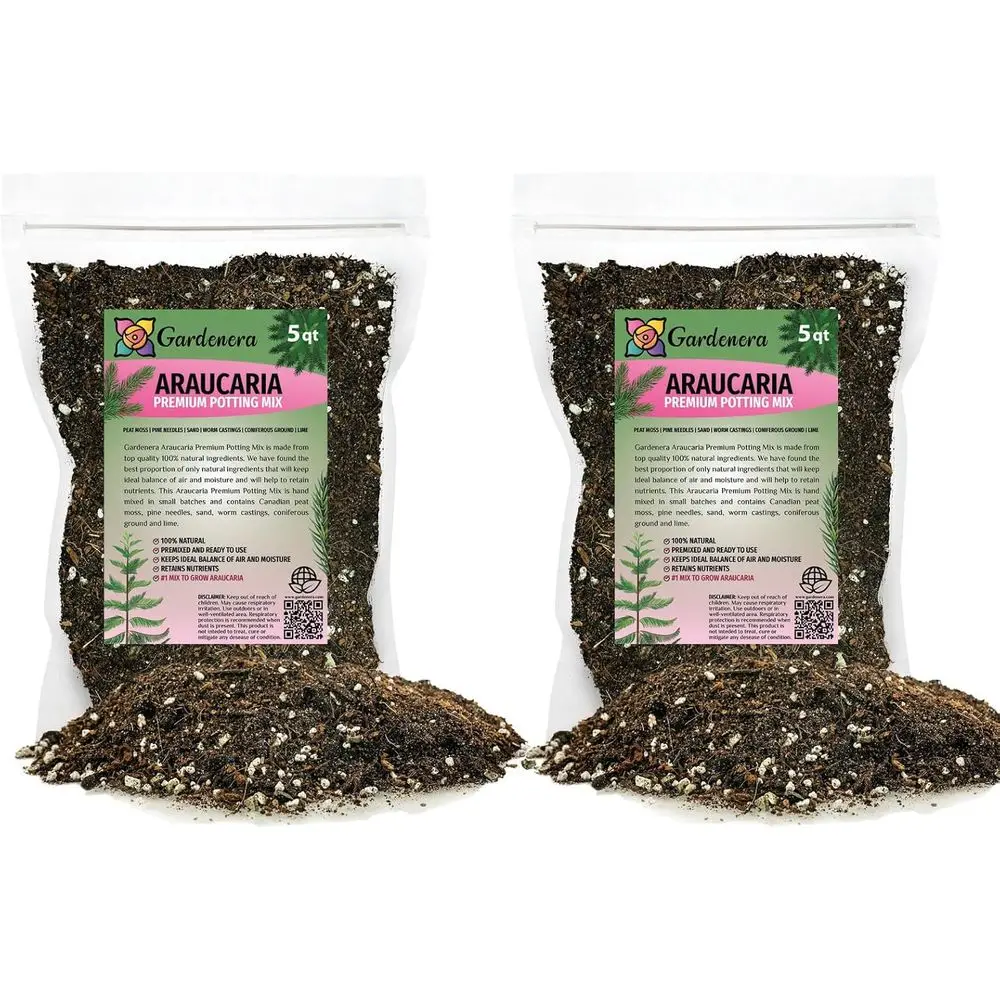 

Премиальный грунт для араукарии - сбалансированный состав, улучшенная дренажная способность и аэрация для здорового роста - 10 кварт