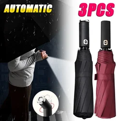 Torch Umbrella Swivelling LED Automatic Folding Umbrella Durable Sunshade Umbrella Men & Women Rain & Shine