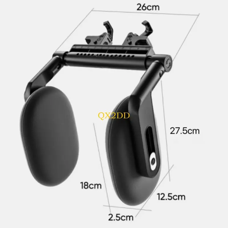 مسند رأس السيارة QX2D ذو خطاف مزدوج مريح للاستخدام في المكتب والمنزل