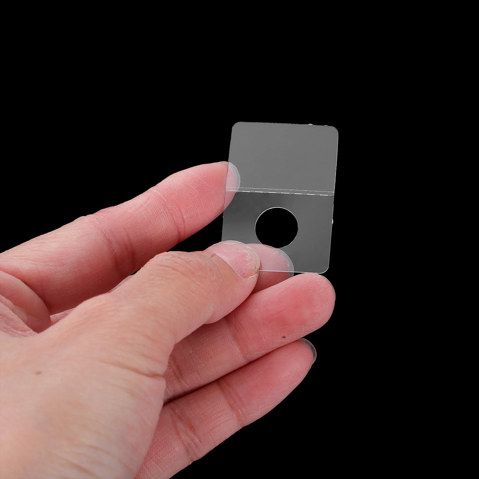 

500Pcs Hanging Tabs Adhesive Clear PVC Tags Self Stick for Retail Store Merchandise Display Use Adhesive Tabs Retail Display