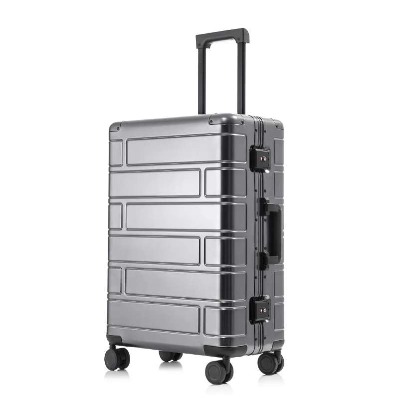 20 24 inch Aluminum Suitcase Luxury Carrier-28 inch Quality Luggage Trolley Case TSA Lock Travel Bag with Wheels Business Trip