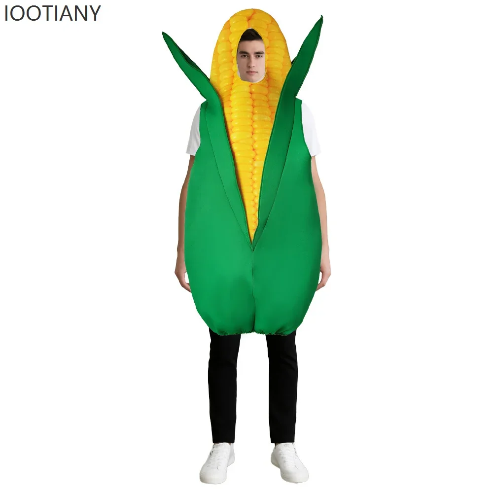 

CosplayHalloween New Vegetable Stage Costume Cosplay Theme Party Adult Men And Women Food Corn Jumpsuit Funny Role Play Costume