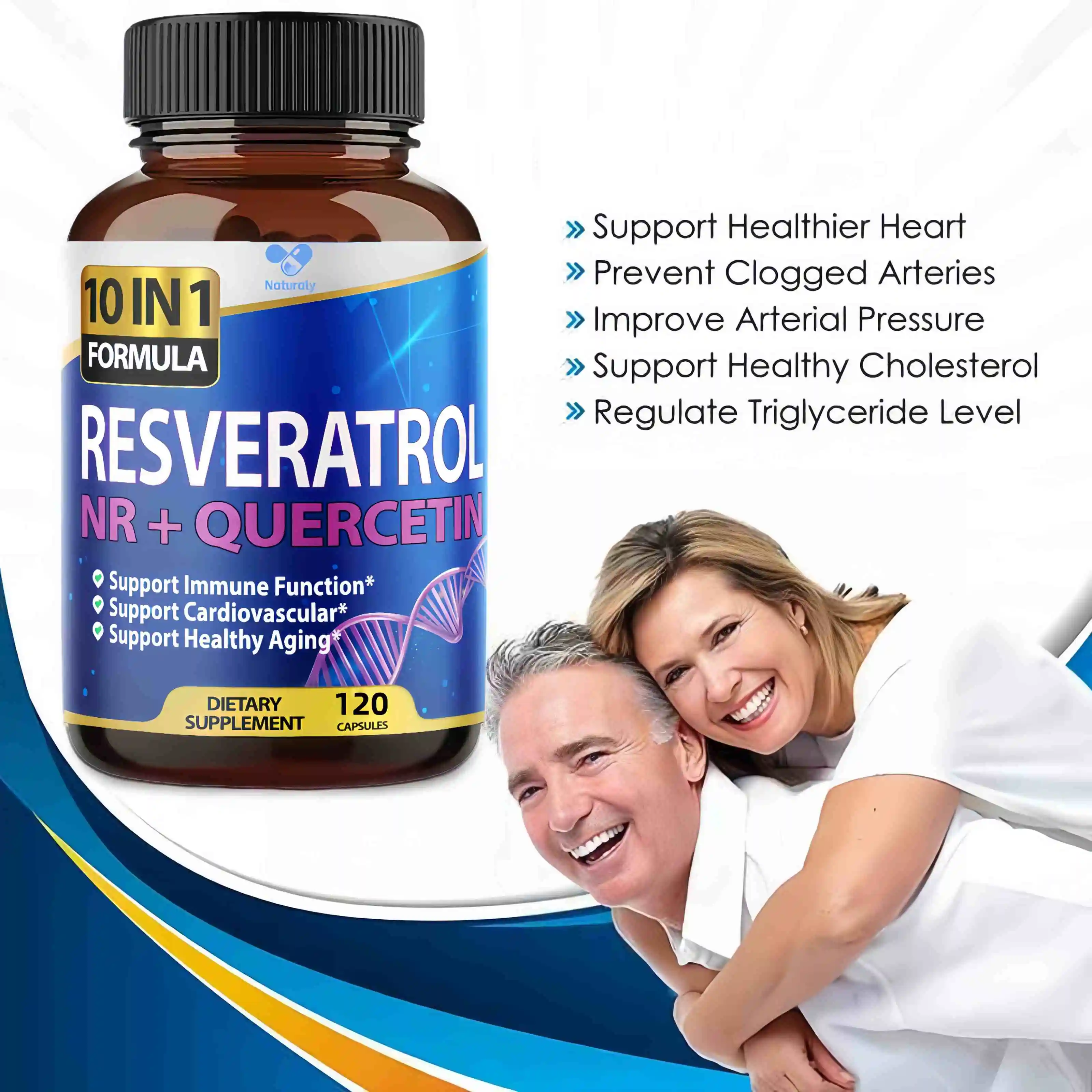 Resveratrol Capsules - Antioxidant Supplement to Support Circulatory Health and Overall Wellness - Non-GMO