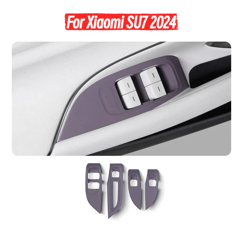 

Window Button Frame Panel Protective Pad For Xiaomi SU7 2024 Car Styling Window Lifting Panel Protective Sticker Accessories