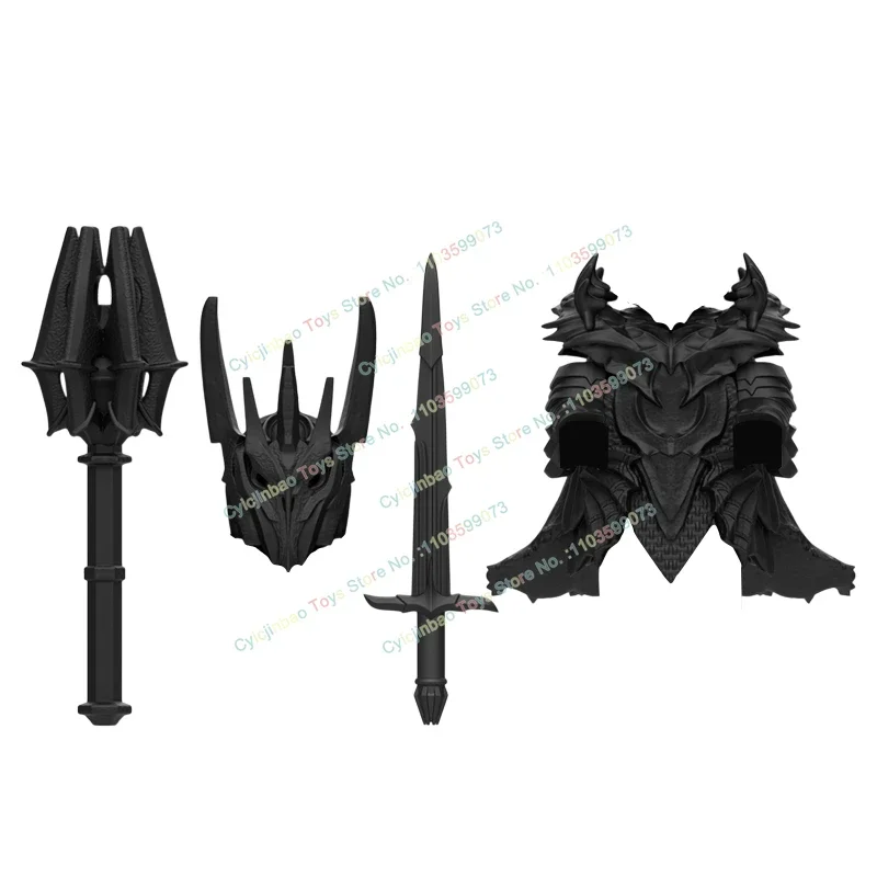 영화 시리즈 GK111 블랙 나이트 모델 블록 검 갑옷 헬멧 브릭 액션 피규어 액세서리 어린이 장난감 선물