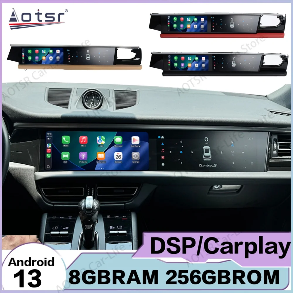 

For Porsche Macan 2018~2024 Android 13 Auto Dual-screen Interaction Car Radio Multimedia Player GPS Navigation Carplay Head Unit